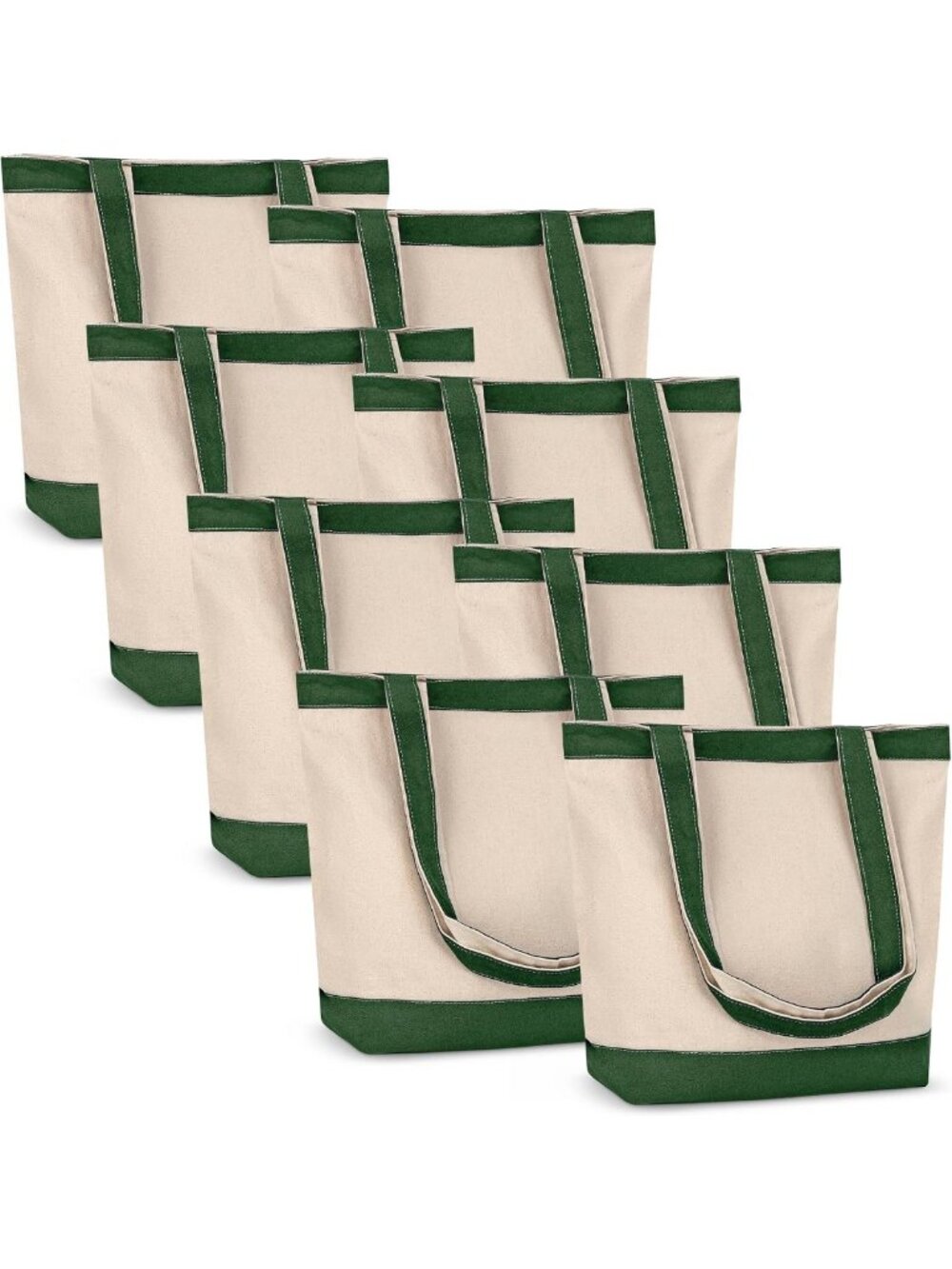 Reusable Canvas Tote Bags for Women - Heavy Duty Cloth Grocery & Shopping Bags